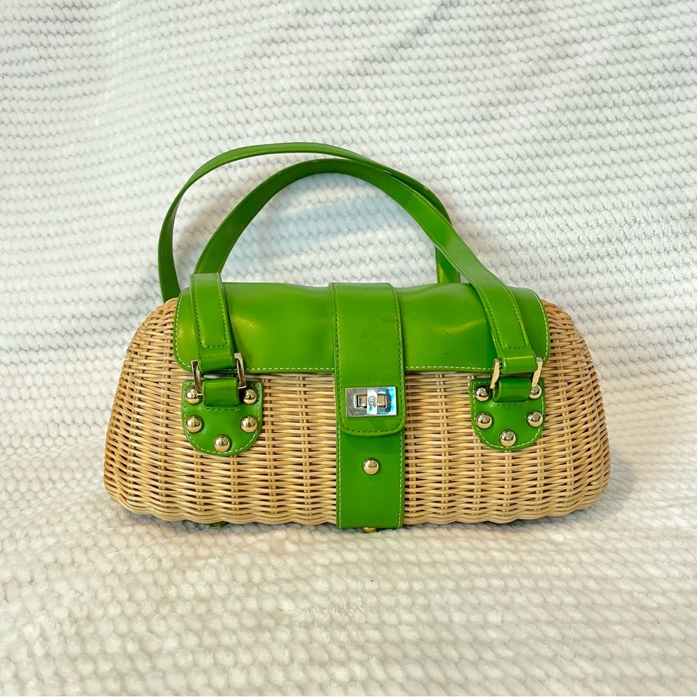 Etienne Aigner Rattan Barrel Purse
